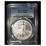 2013 AMERICAN SILVER EAGLE PCGS MS70