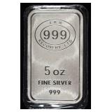 5 OZ .999 SILVER BAR