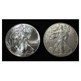 2016 & 2018 AMERICAN SILVER EAGLES