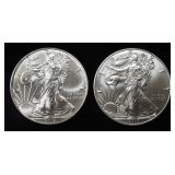 (2) 2017 AMERICAN SILVER EAGLES