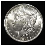 1891-O MORGAN DOLLAR CH BU