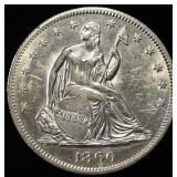 1860 SEATED LIBERTY HALF DOLLAR CH BU