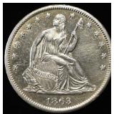 1863-S SEATED LIBERTY HALF DOLLAR CH BU