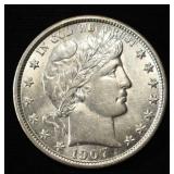 1907 BARBER HALF CH BU