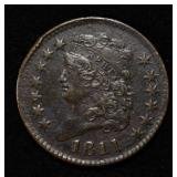 1811 HALF CENT VF/XF