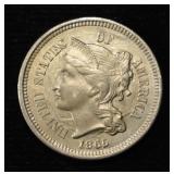 1865 3 CENT NICKEL BU