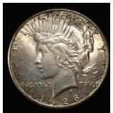 1928-S PEACE DOLLAR VERY CH BU NEAR GEM