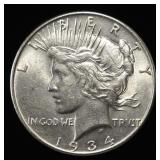 1934 PEACE DOLLAR BU