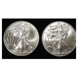 (2) 2018 AMERICAN SILVER EAGLES
