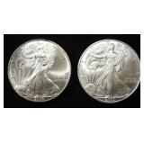 (2) 2003 AMERICAN SILVER EAGLES