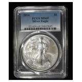 2014 AMERICAN SILVER EAGLE PCGS MS69