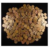 (500) WHEAT CENTS MIXED DATES