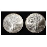 2008 & 2009 AMERICAN SILVER EAGLES