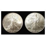 (2) 2003 AMERICAN SILVER EAGLES