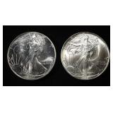 1992 & 1993 AMERICAN SILVER EAGLES