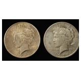 1924 & 1925 PEACE DOLLARS