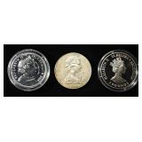 (3) 92.5% STERLING FOREIGN COINS