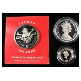 3 FOREIGN STERLING SILVER COINS