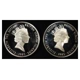 (2) 92.5% STERLING FOREIGN COINS