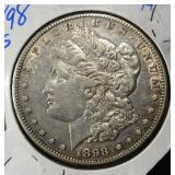 1898-S MORGAN DOLLAR AU