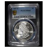 1881-S MORGAN DOLLAR PCGS MS-65