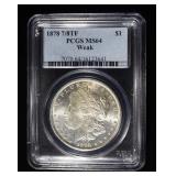 1878 7/8 TF MORGAN DOLLAR PCGS MS-64