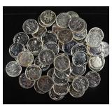 (50) 90% SILVER ROOSEVELT DIMES