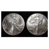 (2) 2025 AMERICAN SILVER EAGELS