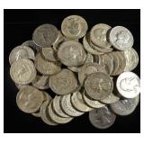 (40) 90% SILVER WASHINGTON QUARTERS