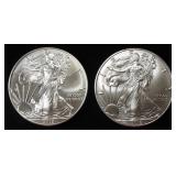 (2) 2018 AMERICAN SILVER EAGLES