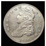 1836 BUST HALF DOLLAR AU