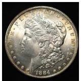 1884 MORGAN DOLLAR GEM BU