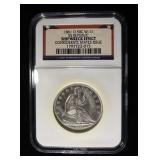 1861-O CSA SEATED HALF DOLLAR NGC SHIPWRECK