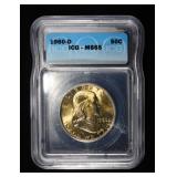 1960-D FRANKLIN HALF ICG MS65