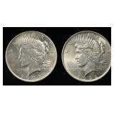 1922, 23 PEACE DOLLARS