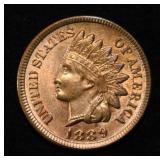 1889 INDIAN CENT CH/GEM BU RB