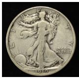 1919-D WALKING LIBERTY HALF DOLLAR FINE