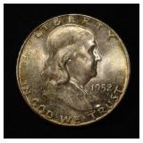 1952 FRANKLIN HALF DOLLAR GEM BU FBL