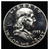 1953 FRANKLIN HALF DOLLAR GEM PROOF
