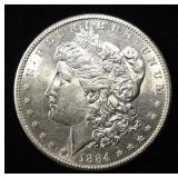 1884-S MORGAN DOLLAR AU/BU