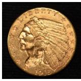1915 $2.5 INDIAN GOLD CH BU NEAR GEM