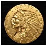 1915 $5 INDIAN GOLD GEM BU