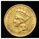 1856-S $3 GOLD AU