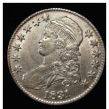 1831 BUST HALF DOLLAR AU