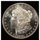 1881-S MORGAN DOLLAR GEM BU PL