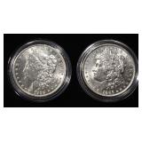 1886 & 1902-O MORGAN DOLLARS AU/BU