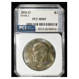 1976-D TYPE 1 EISENHOWER DOLLAR PCI SUPERB GEM BU