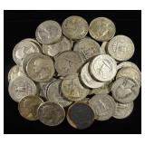 (40) 90% SILVER WASHINGTON QUARTERS