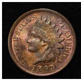 1897 INDIAN CENT CH/GEM BU RB
