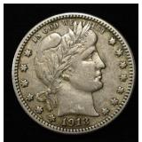 1913-D BARBER QUARTER AU